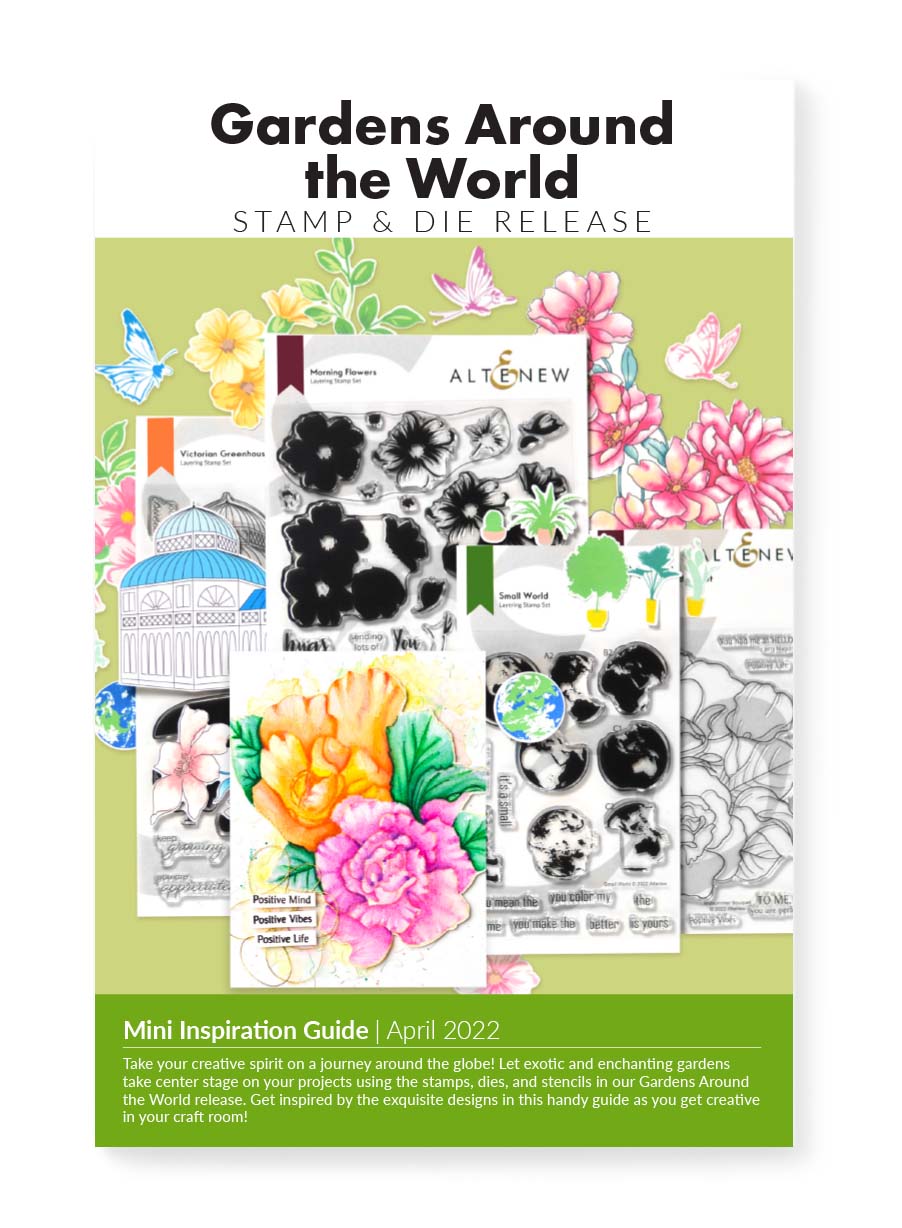 Printed Media Gardens Around the World Stamp & Die Release Mini Inspiration Guide