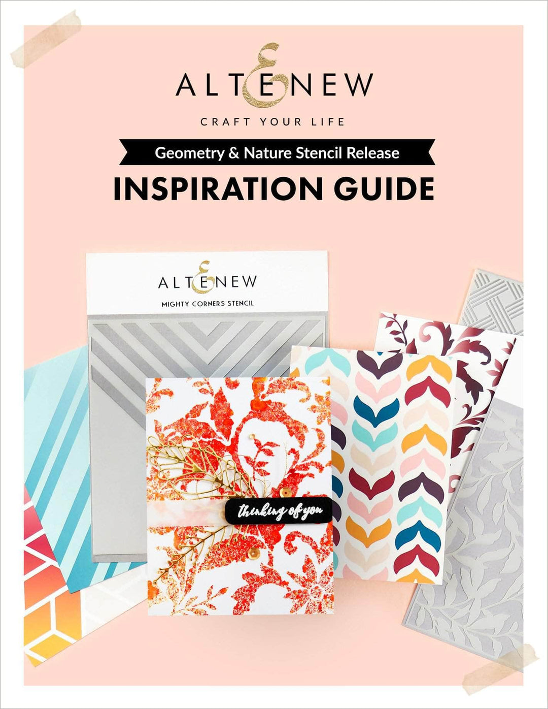 Printed Media Geometry & Nature Stencil Release Inspiration Guide