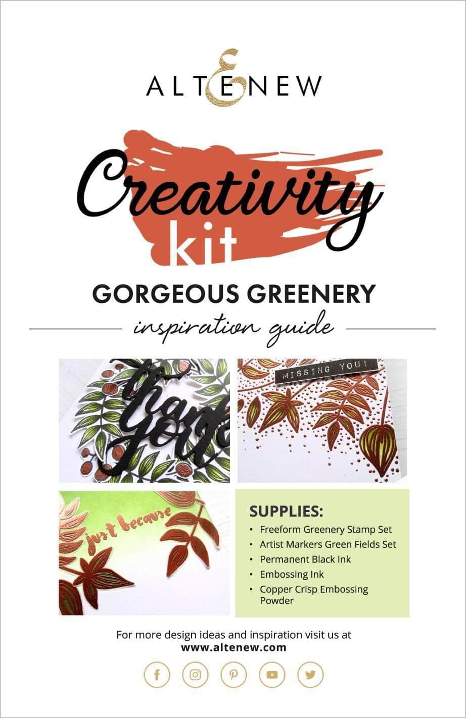 Printed Media Gorgeous Greenery Creativity Kit Inspiration Guide