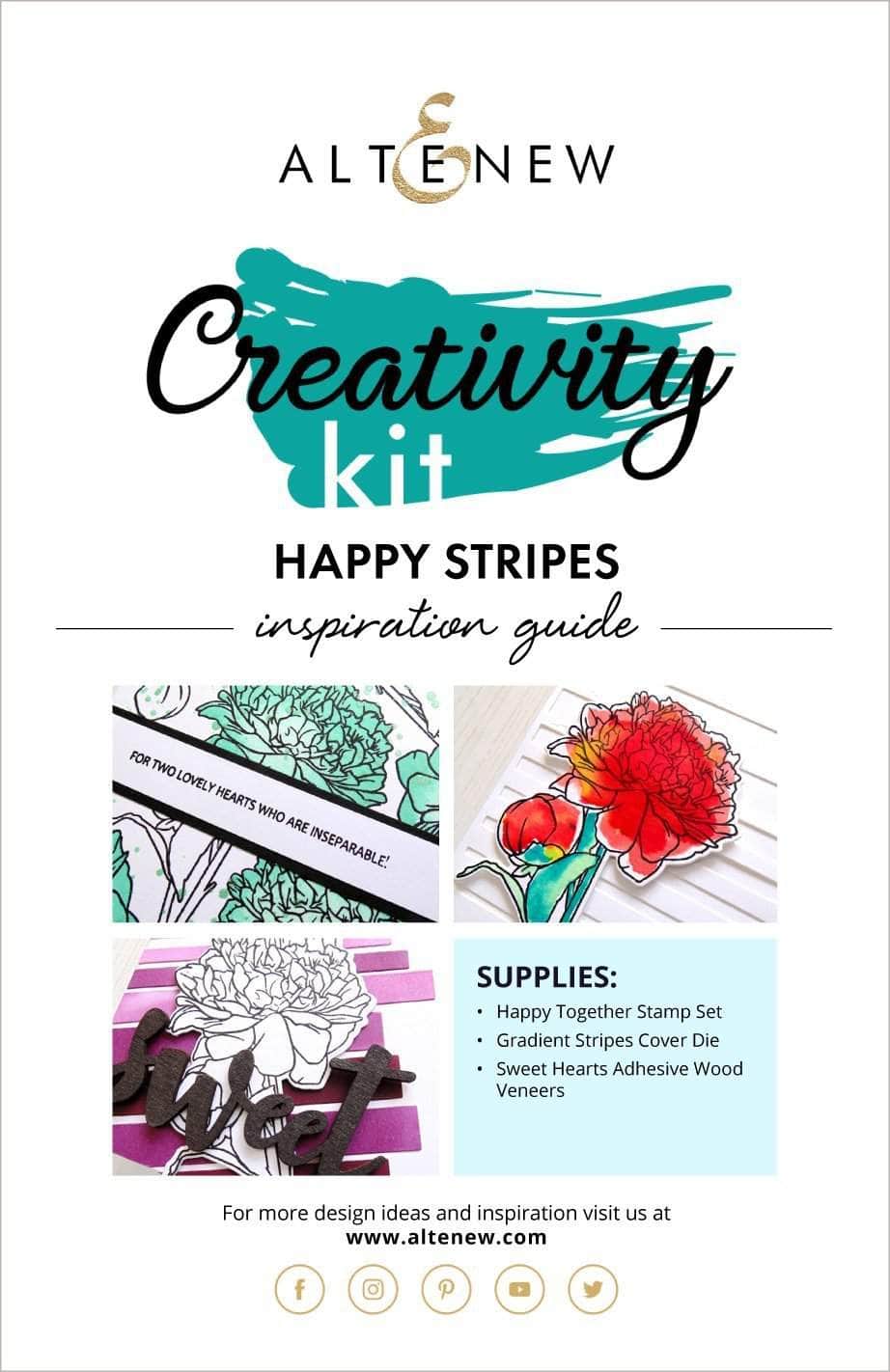 Printed Media Happy Stripes Creativity Kit Inspiration Guide