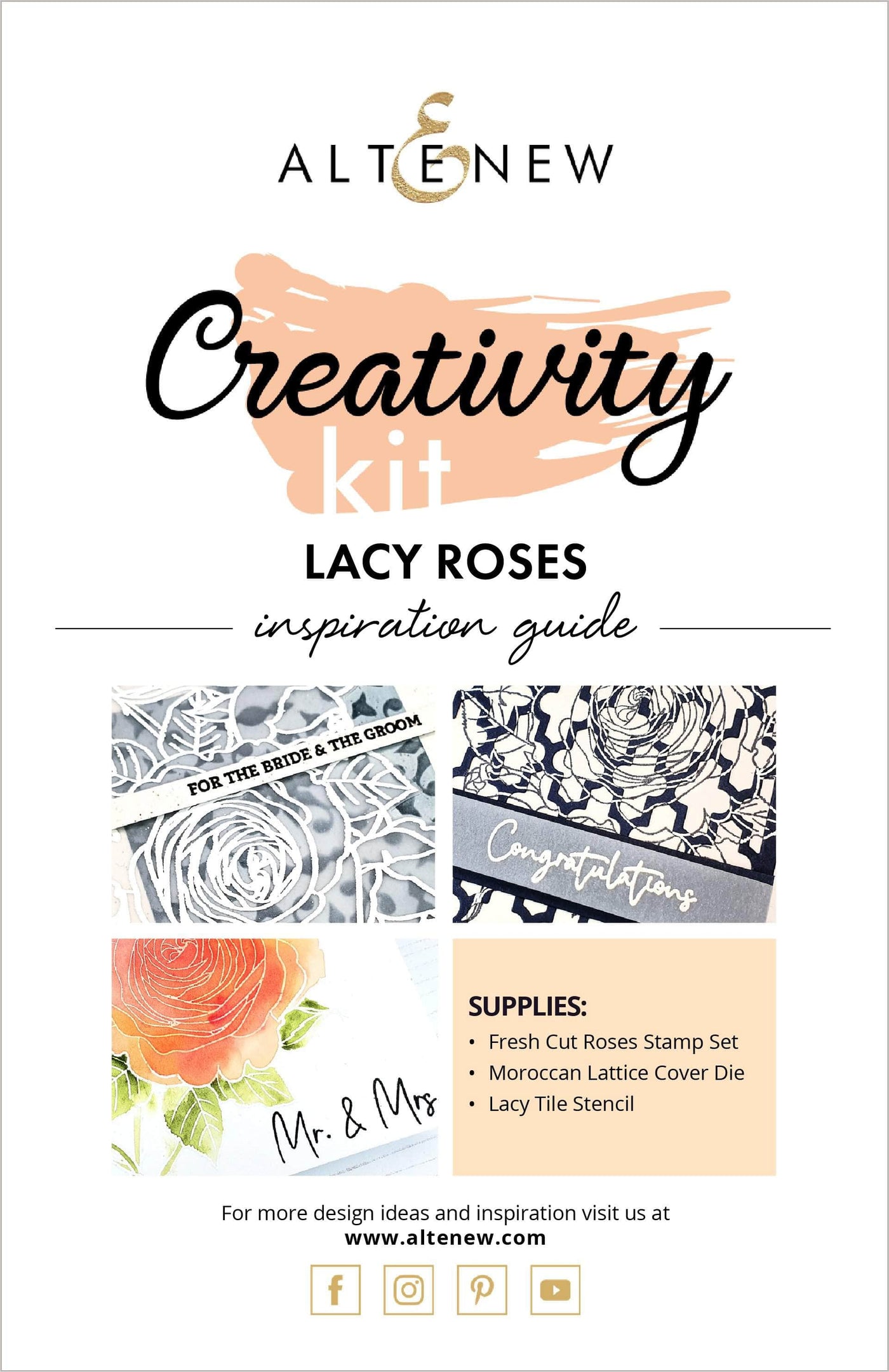 Printed Media Lacy Roses Creativity Cardmaking Kit Inspiration Guide