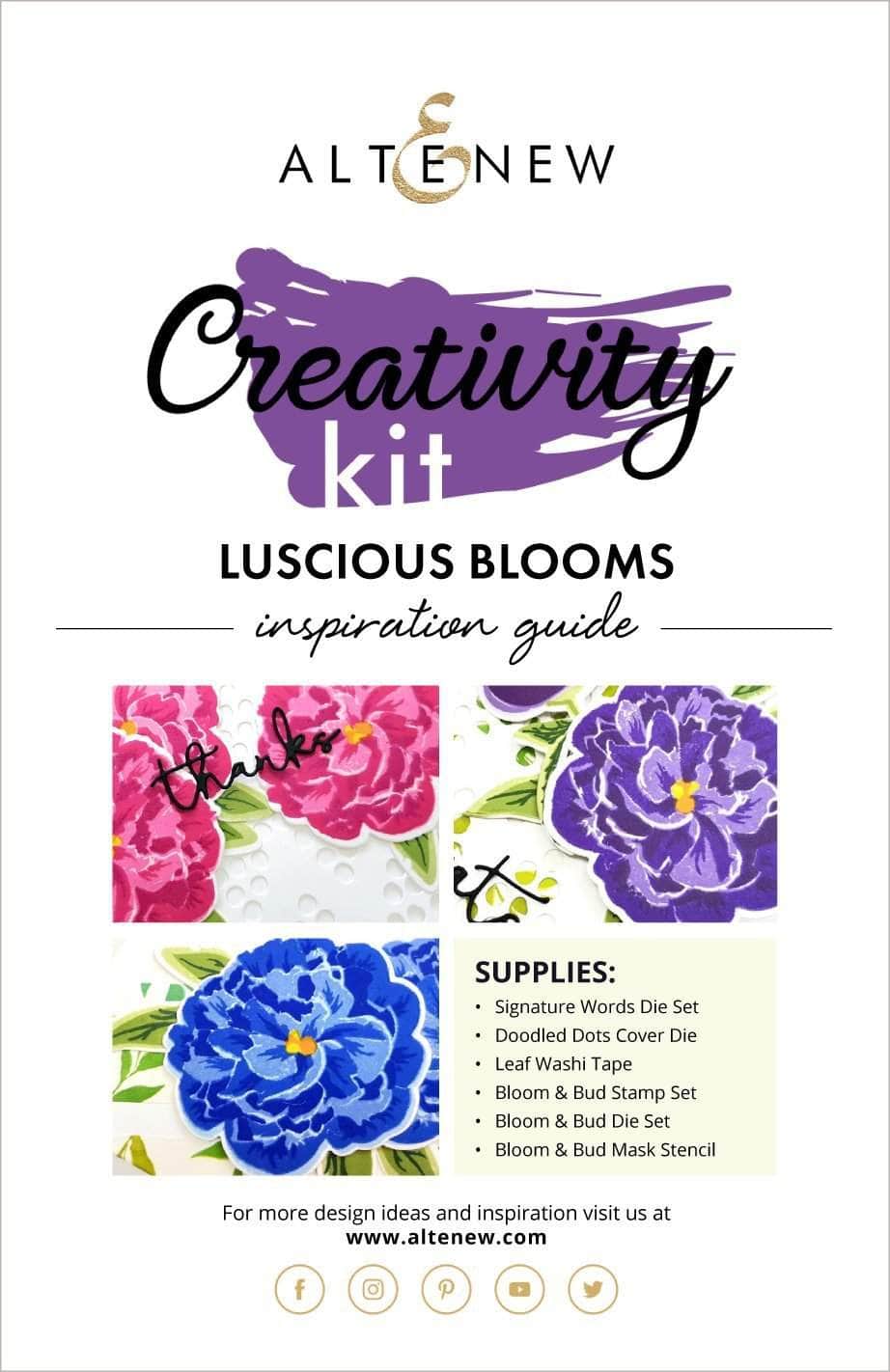 Printed Media Luscious Blooms Creativity Kit Inspiration Guide