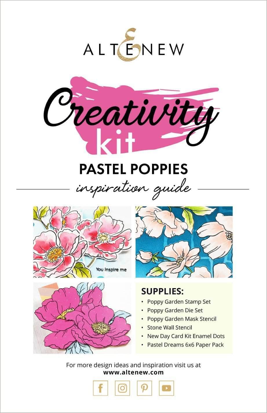 Printed Media Pastel Poppies Creativity Kit Inspiration Guide