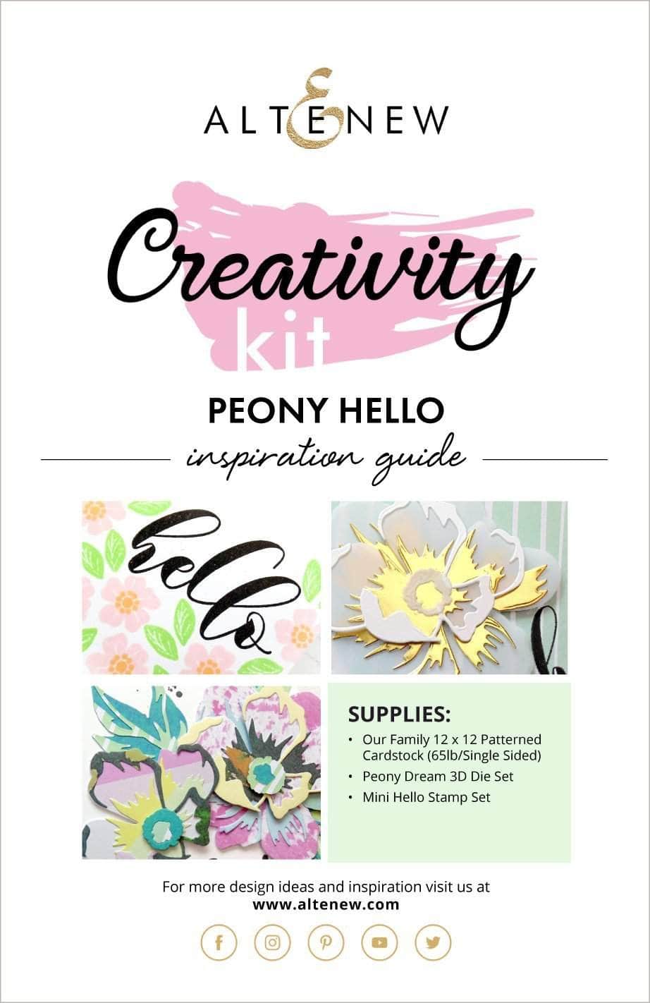 Printed Media Peony Hello Creativity Kit Inspiration Guide