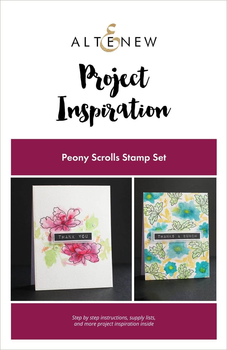 Printed Media Peony Scrolls Project Inspiration Guide