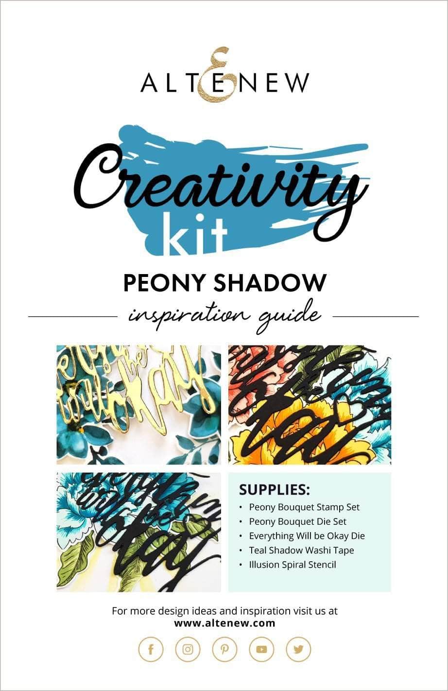 Printed Media Peony Shadow Creativity Kit Inspiration Guide