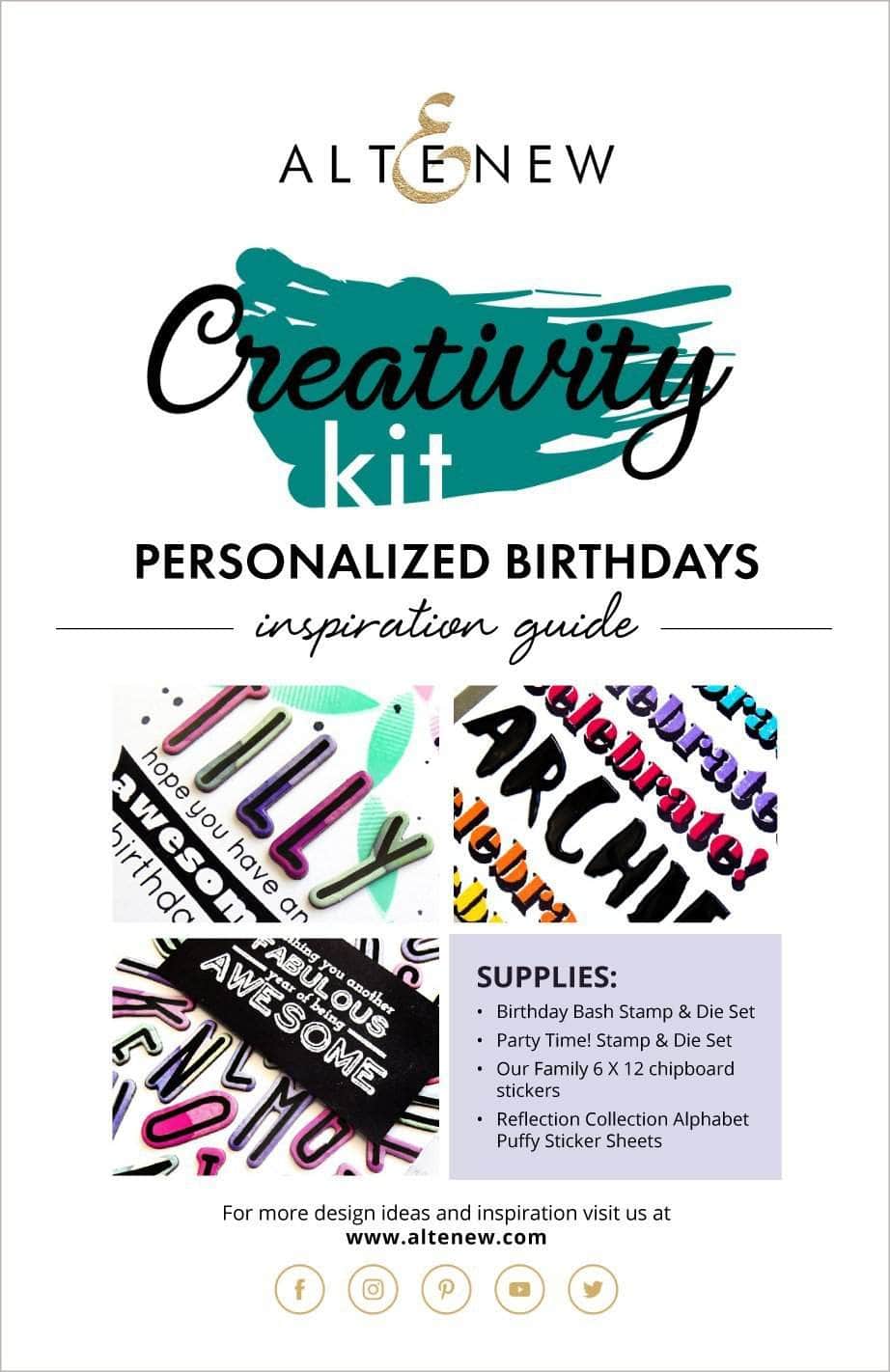 Printed Media Personalized Birthdays Creativity Kit Inspiration Guide