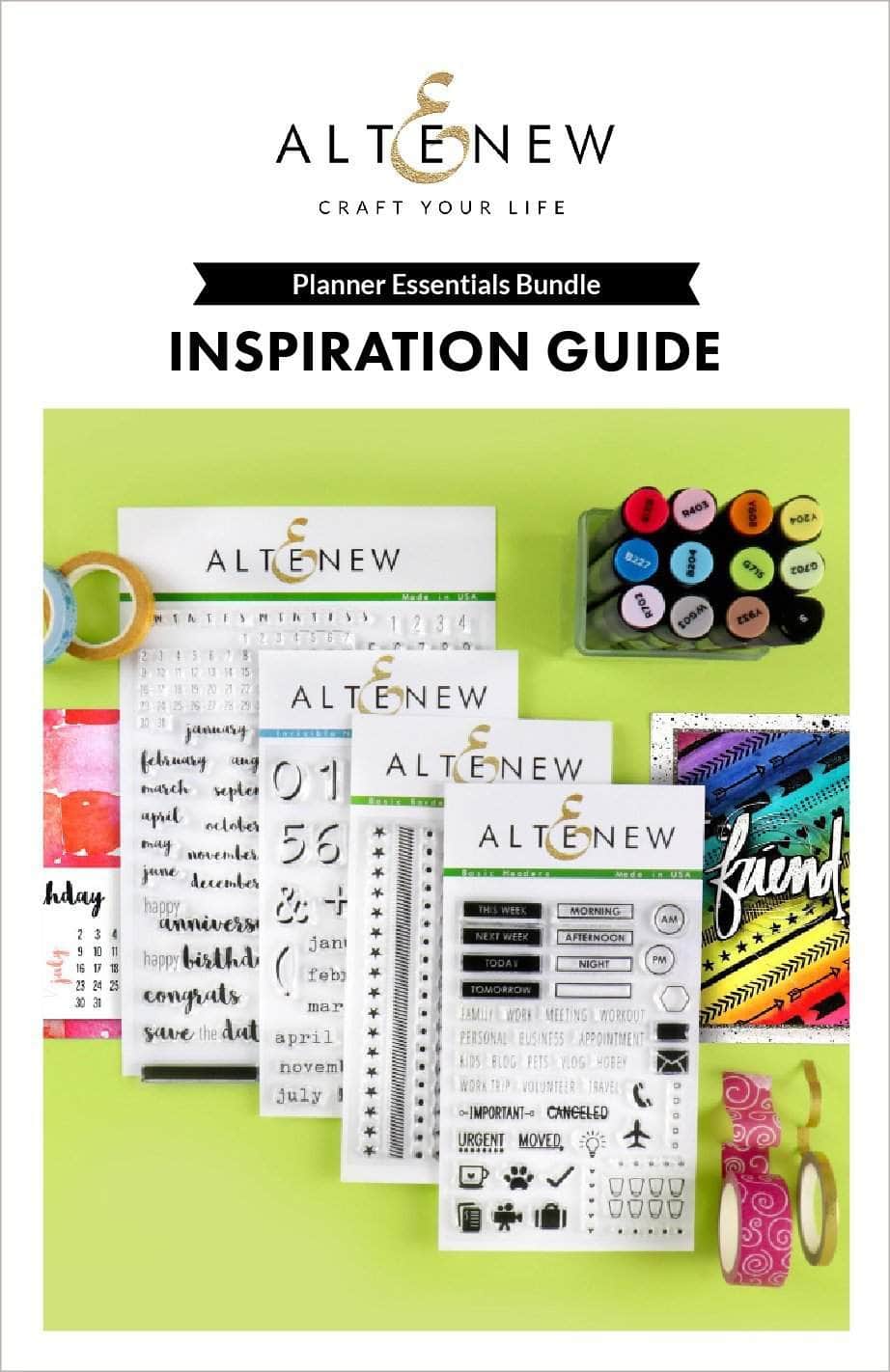 Printed Media Planner Essentials Bundle Inspiration Guide
