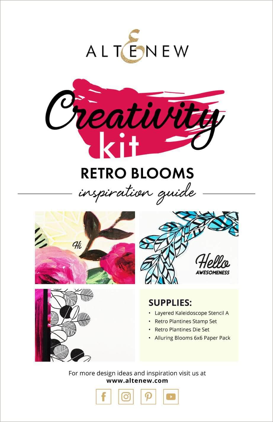 Printed Media Retro Blooms Creativity Kit Inspiration Guide