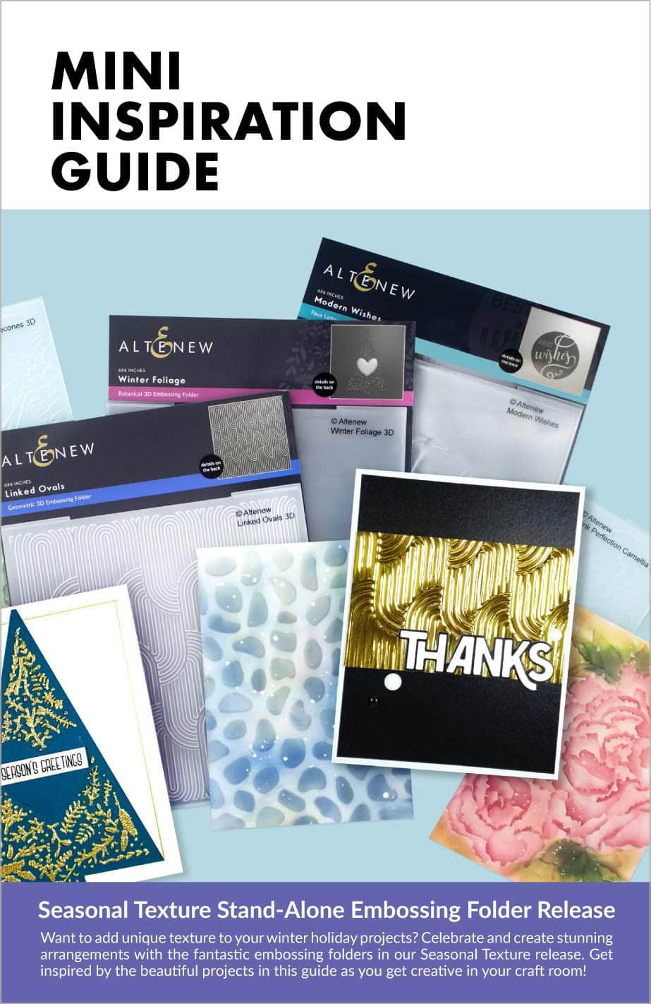 Printed Media Seasonal Texture Stand-alone Embossing Folder Release Mini Inspiration Guide