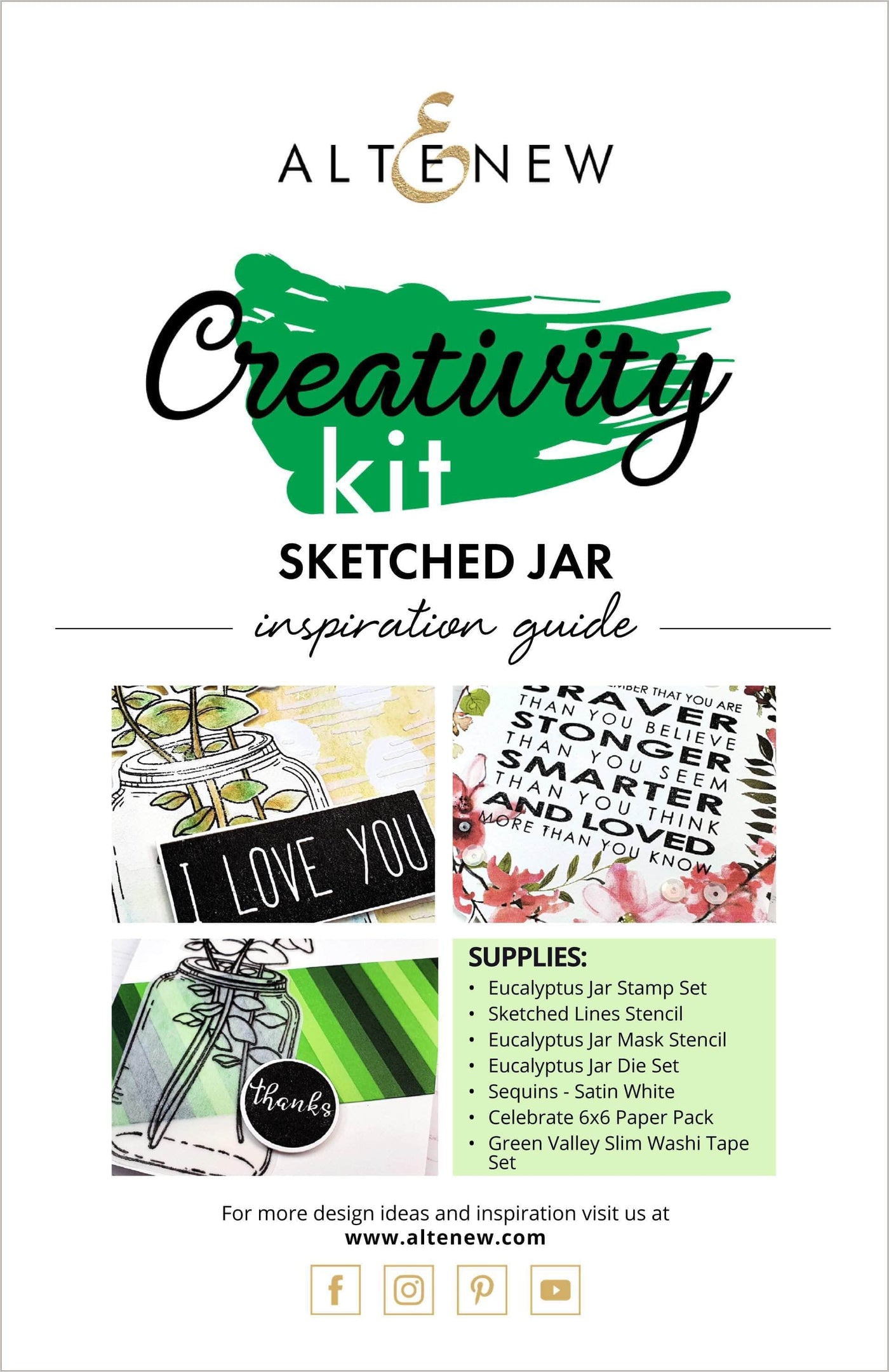 Printed Media Sketched Jar Creativity Cardmaking Kit Inspiration Guide