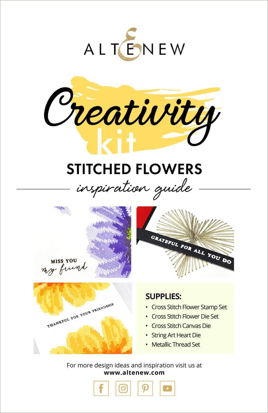 Printed Media Stitched Flowers Creativity Cardmaking Kit Inspiration Guide