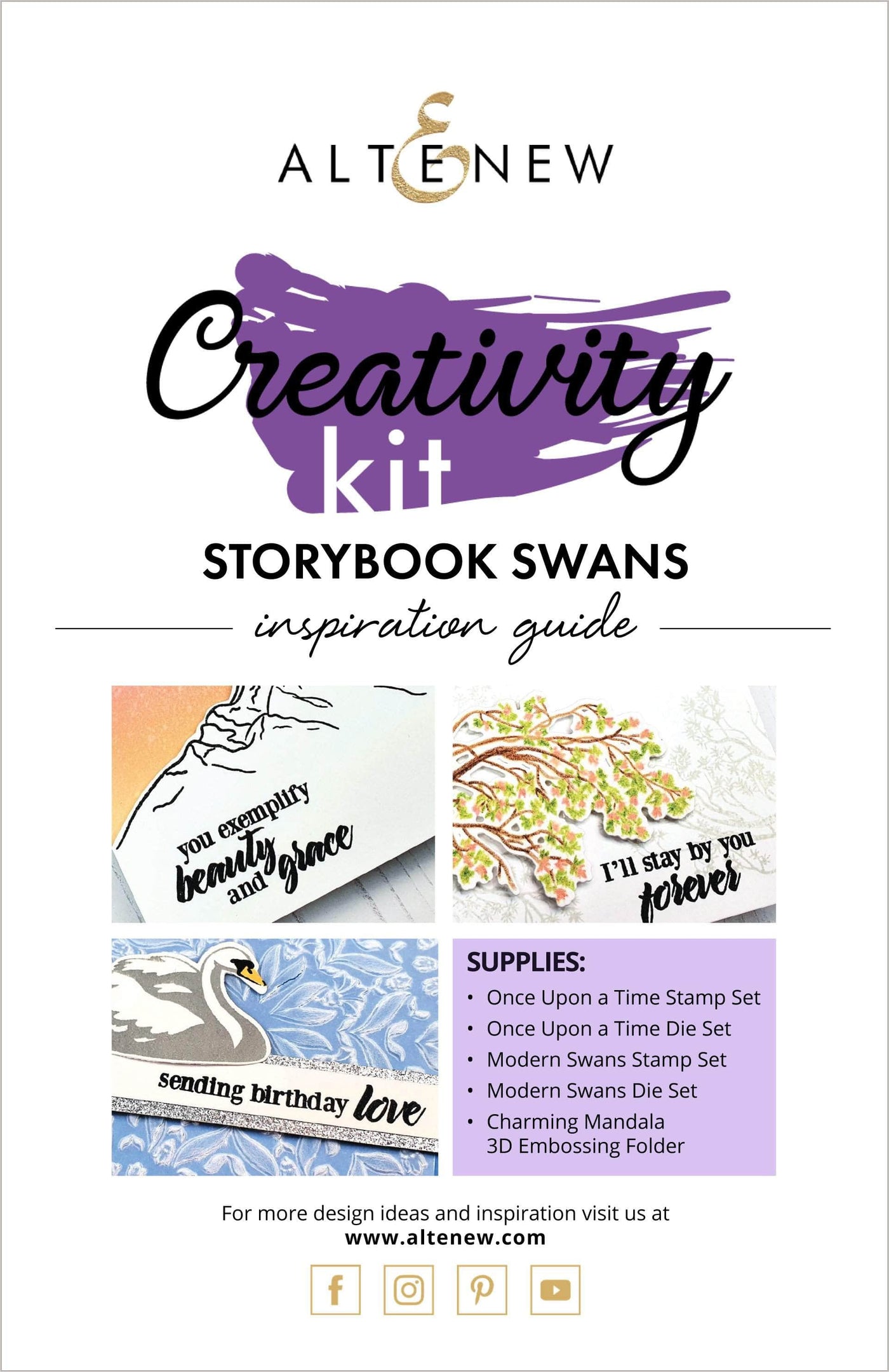 Printed Media Storybook Swans Creativity Cardmaking Kit Inspiration Guide