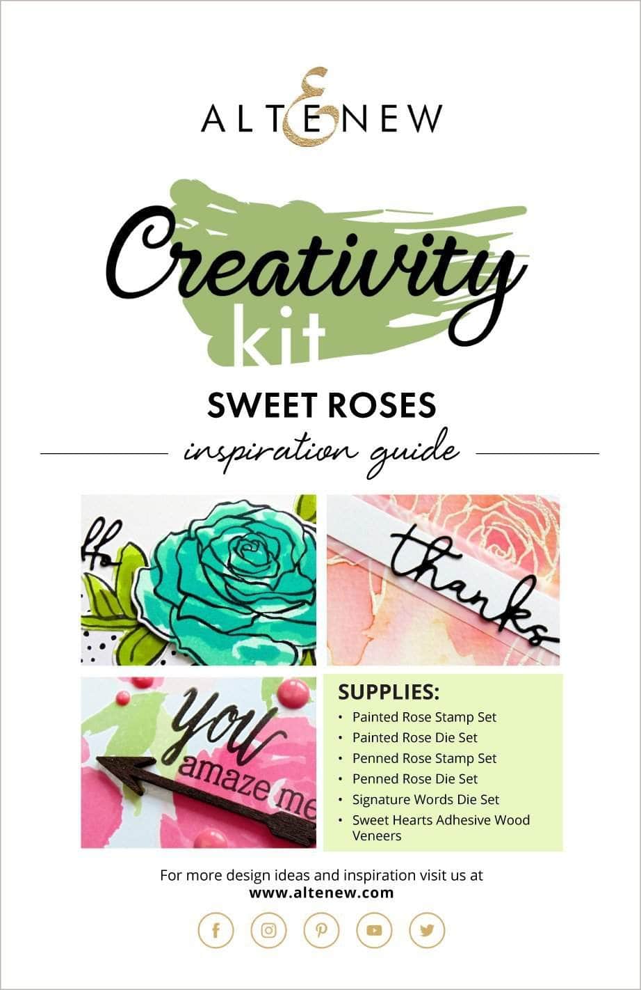 Printed Media Sweet Roses Creativity Kit Inspiration Guide