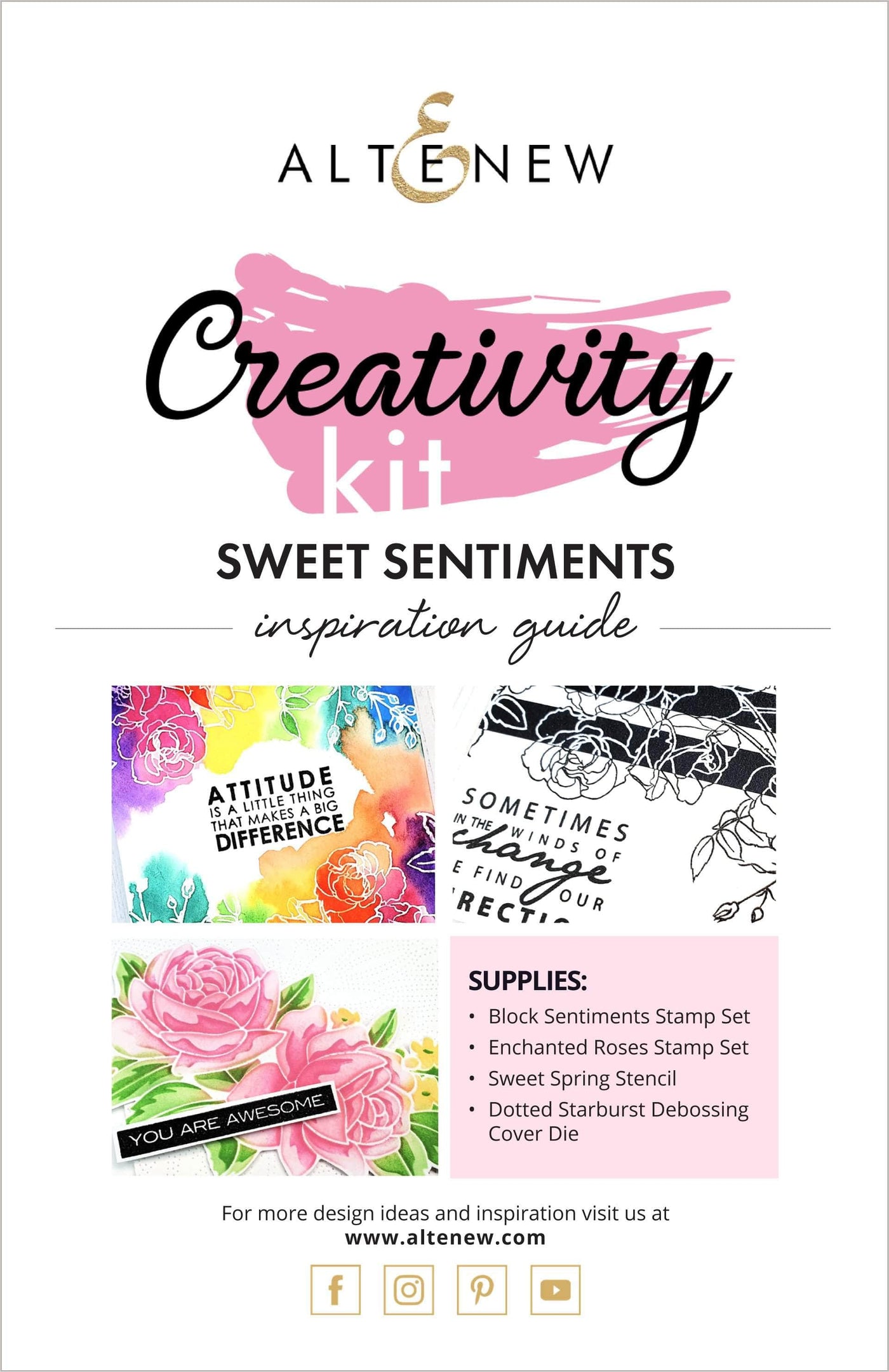 Printed Media Sweet Sentiments Creativity Cardmaking Kit Inspiration Guide