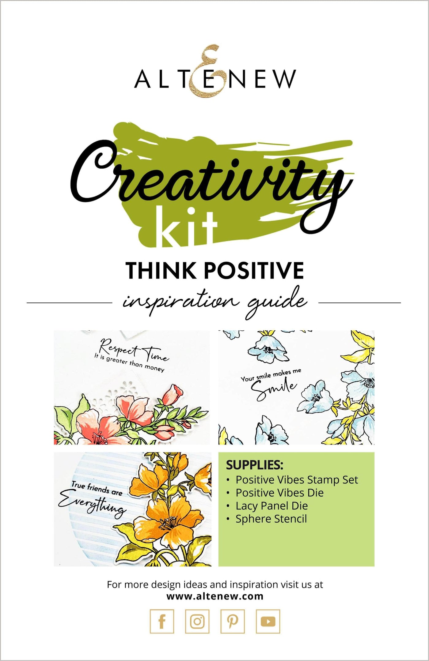 Printed Media Think Positive Creativity Cardmaking Kit Inspiration Guide
