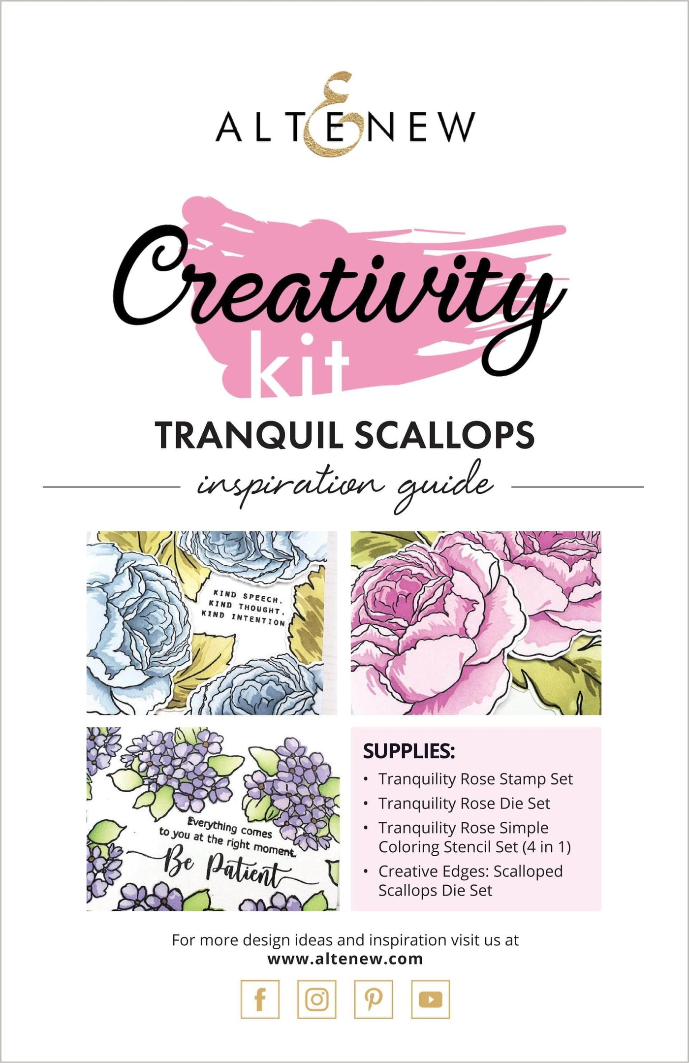 Printed Media Tranquil Scallops Creativity Cardmaking Kit Inspiration Guide