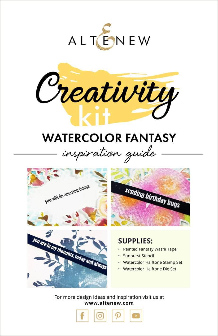 Printed Media Watercolor Fantasy Creativity Kit Inspiration Guide