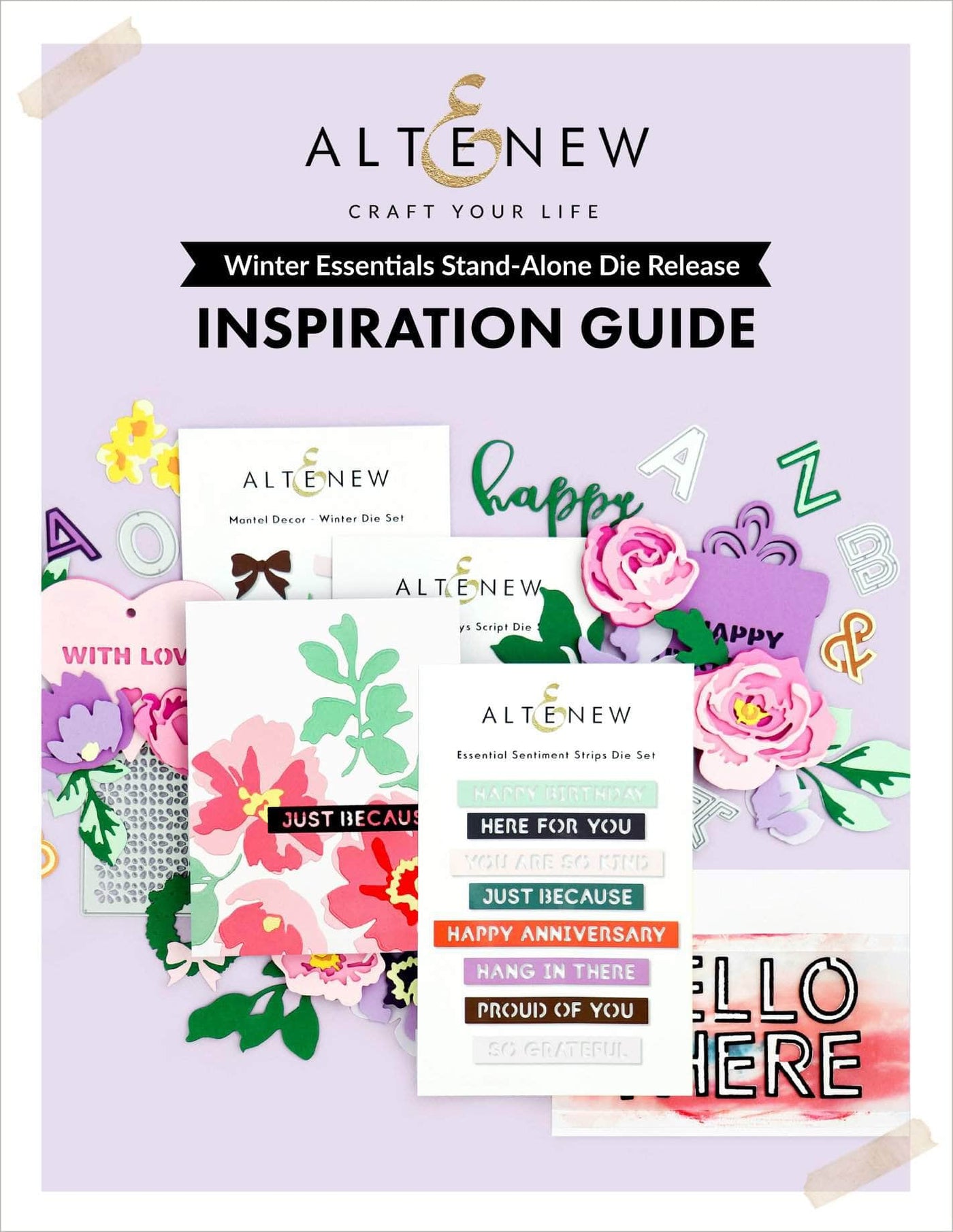 Printed Media Winter Essentials Stand-alone Die Release Inspiration Guide