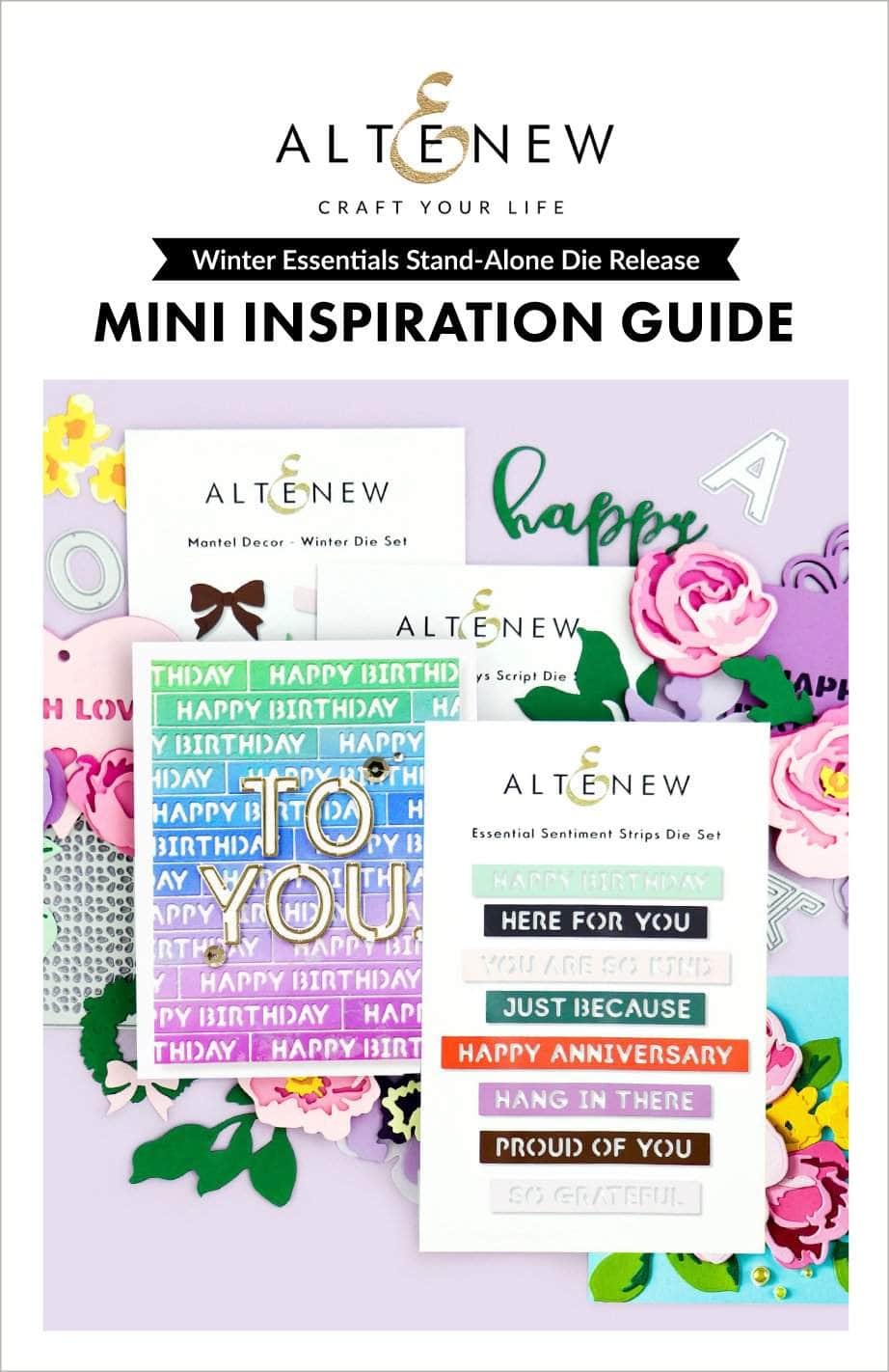 Printed Media Winter Essentials Stand-alone Die Release Mini Inspiration Guide