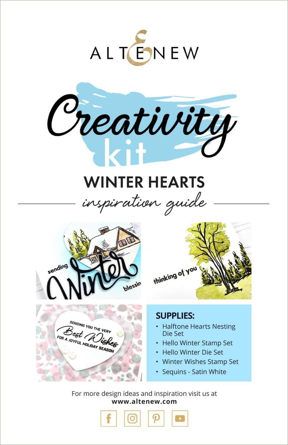 Printed Media Winter Hearts Creativity Kit Inspiration Guide