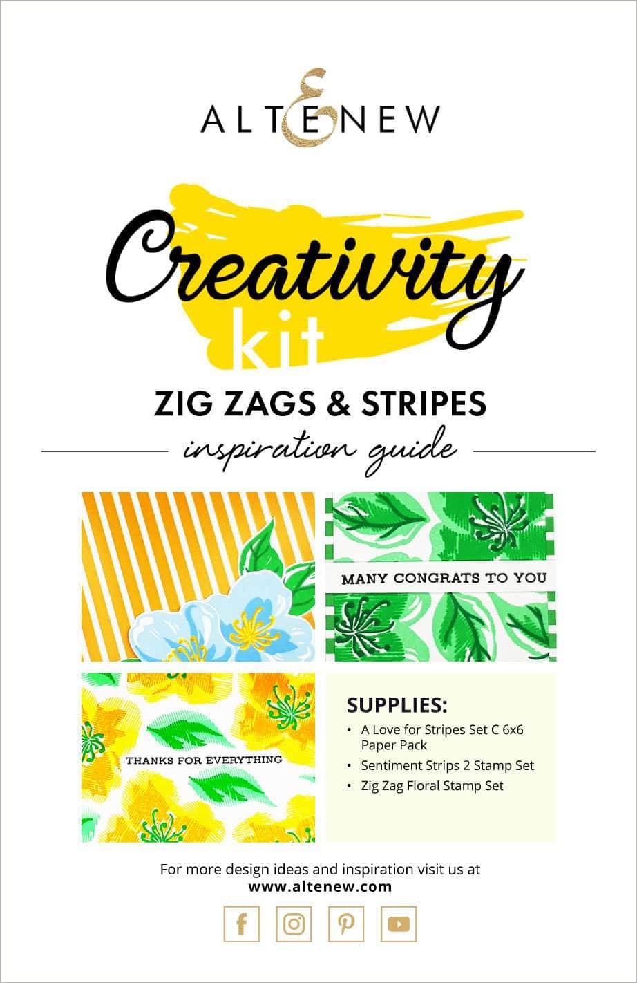 Printed Media Zig Zags & Stripes Creativity Kit Inspiration Guide
