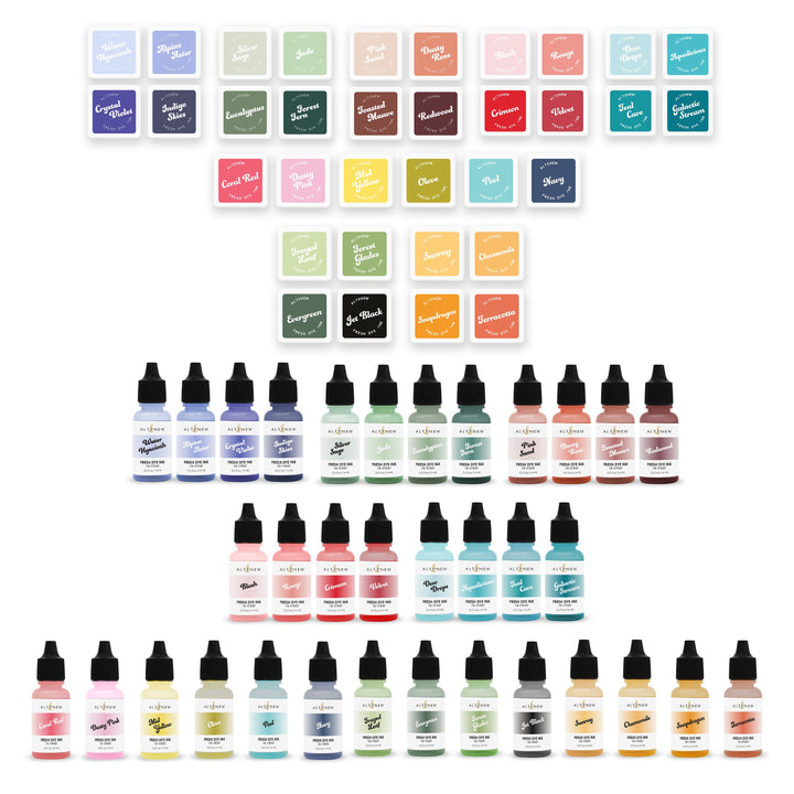 Re-inker Bundle Colorful Charisma Fresh Dye Ink Mini Cube & Re-inker Bundle