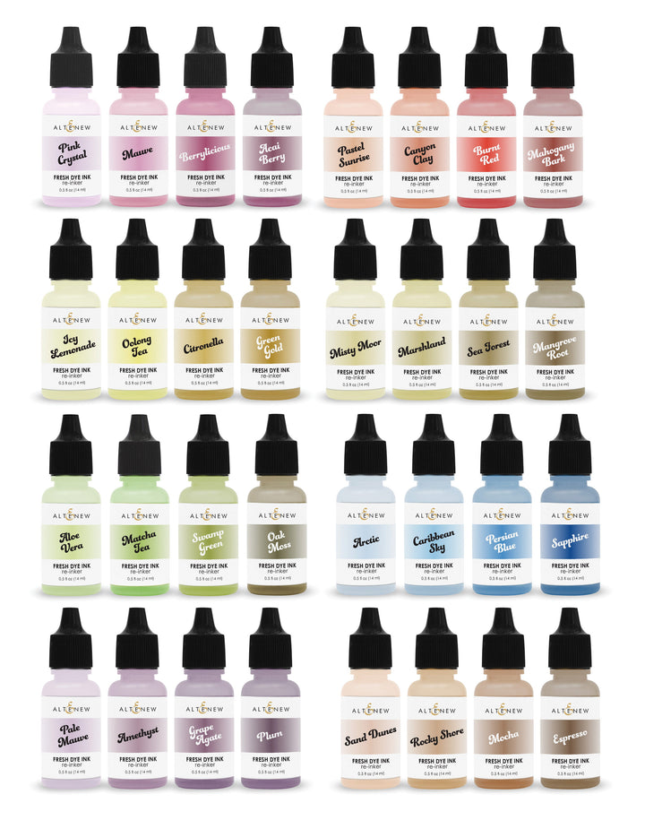 Re-inker Bundle Kaleidoscope of Colors Fresh Dye Ink Re-inkers Bundle