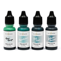 Re-inker Bundle Sweet Dreams Fresh Dye Ink Re-inker (Dew Drops, Aqualicious, Teal Cave, Galactic Stream)
