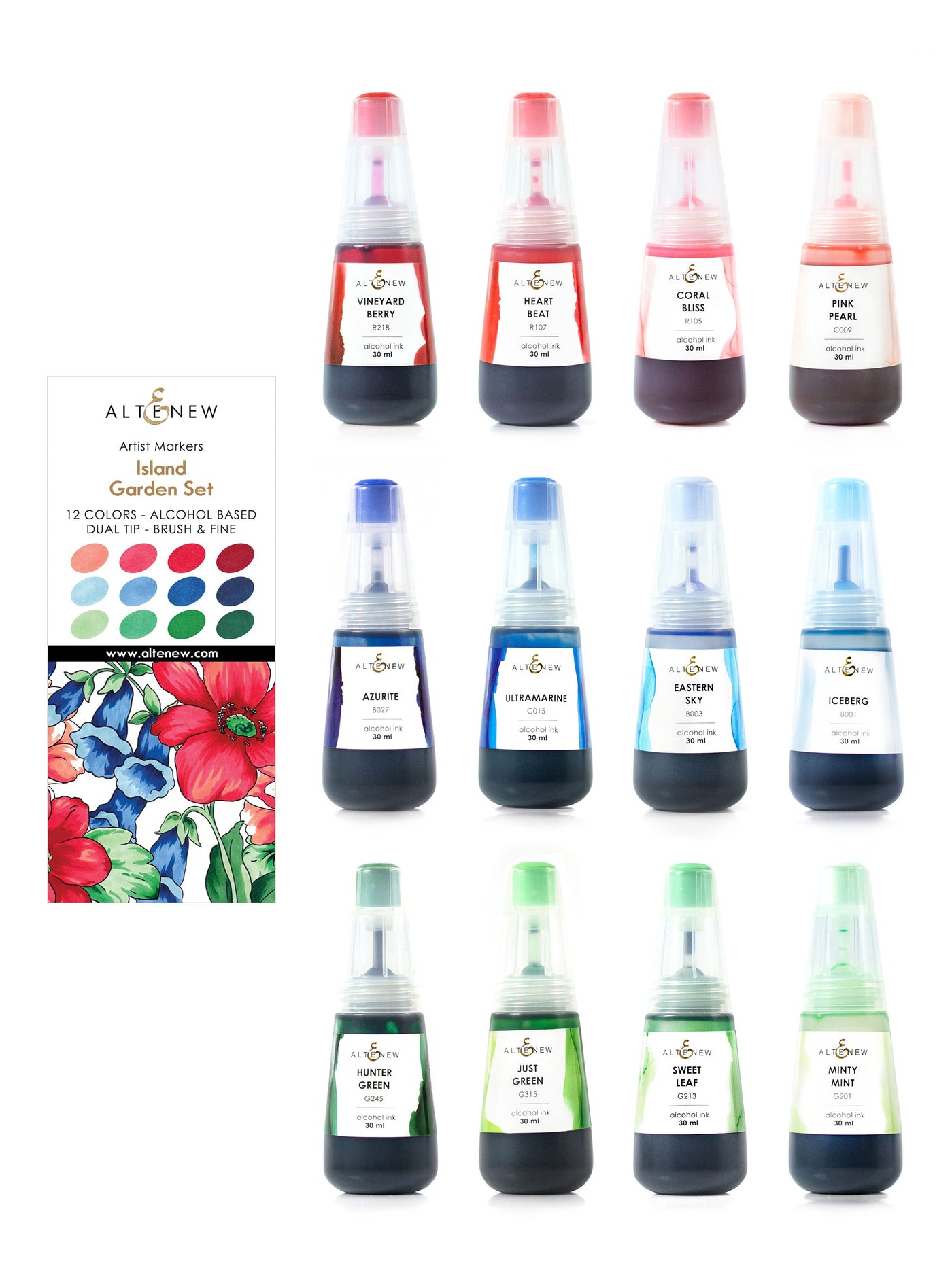 Release Bundle Island Garden Artist Alcohol Markers Set & Alcohol Ink Bundle