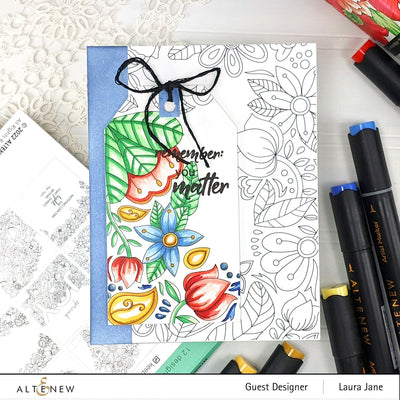 Release Bundle Space Garden Artist Alcohol Markers Set & Coloring Sheet Bundle