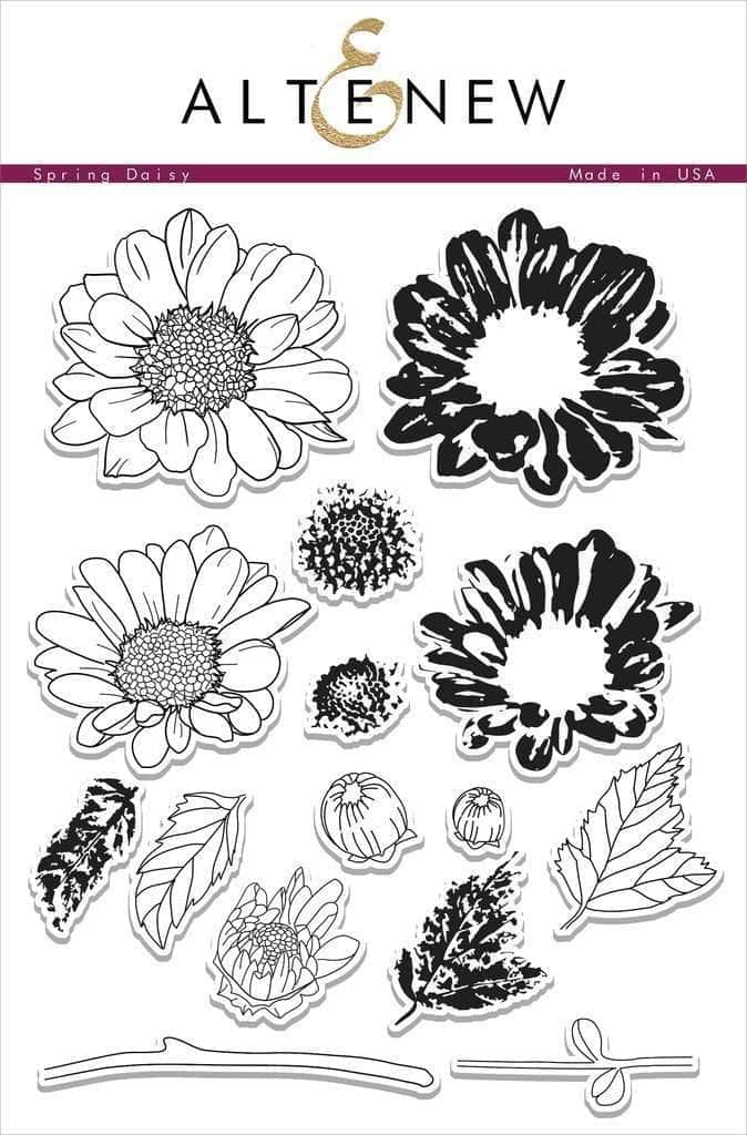 Stamp & Alcohol Marker Bundle Artist Alcohol Markers Set E & Spring Daisy Stamp Set Bundle