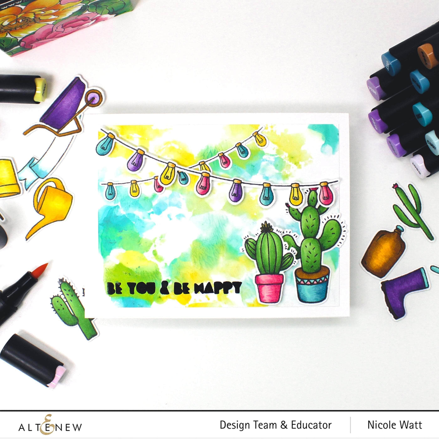 Stamp & Alcohol Marker Bundle Colors of My Garden Stamp & Artist Alcohol Markers Bundle