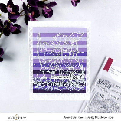 Stamp & Art Supplies Bundle Paint-A-Flower: Lotus & Monochrome Shading Pencils Bundle