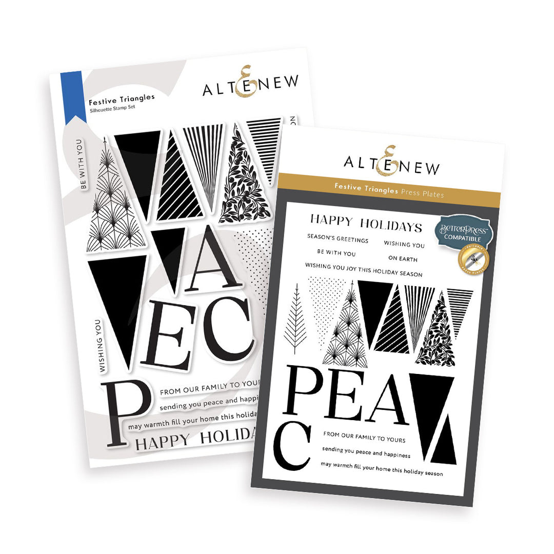 Stamp & Betterpress Plates Festive Triangles