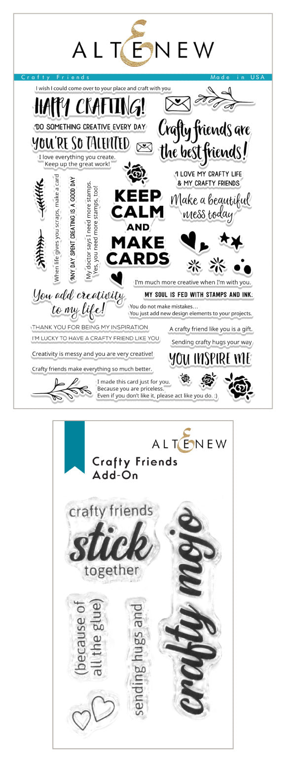 Stamp Bundle Crafty Friends Stamp Set & Add-On Stamp Set Bundle