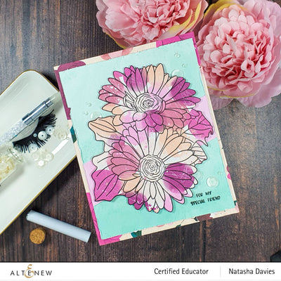 Stamp & Coloring Pencil Bundle Paint-A-Flower: Gerbera Revolution & Woodless Coloring Pencils Bundle