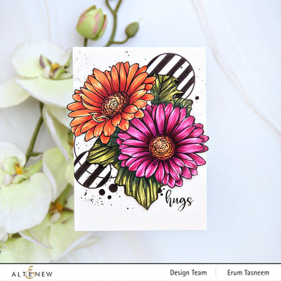 Stamp & Coloring Pencil Bundle Paint-A-Flower: Gerbera Revolution & Woodless Coloring Pencils Bundle