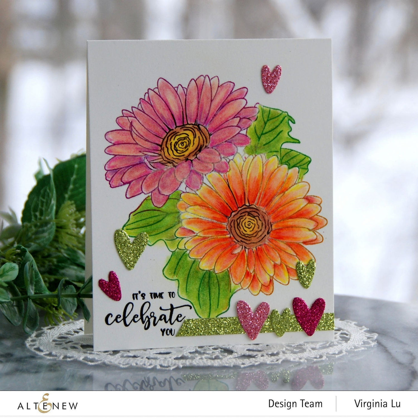 Stamp & Coloring Pencil Bundle Paint-A-Flower: Gerbera Revolution & Woodless Coloring Pencils Bundle