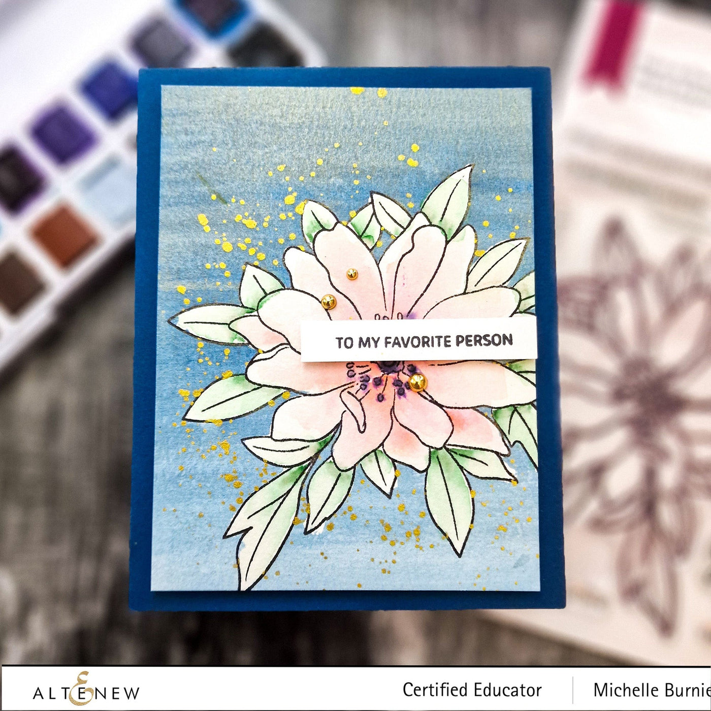 Stamp & Coloring Pencil Bundle Paint-A-Flower: Wood Anemone & Woodless Coloring Pencils Bundle
