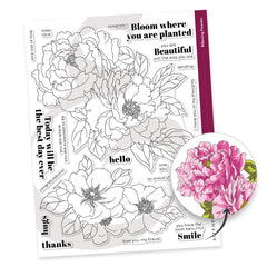 Stamp & Die Bundle Billowing Peonies