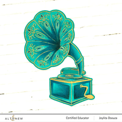 Stamp & Die Bundle Blooming Gramophone