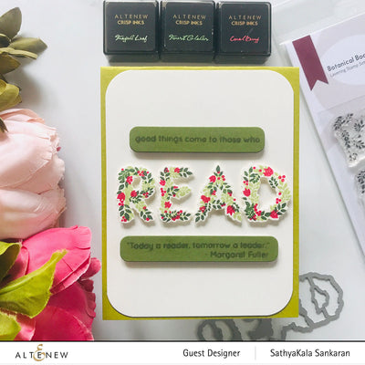 Stamp & Die Bundle Botanical Bookmark