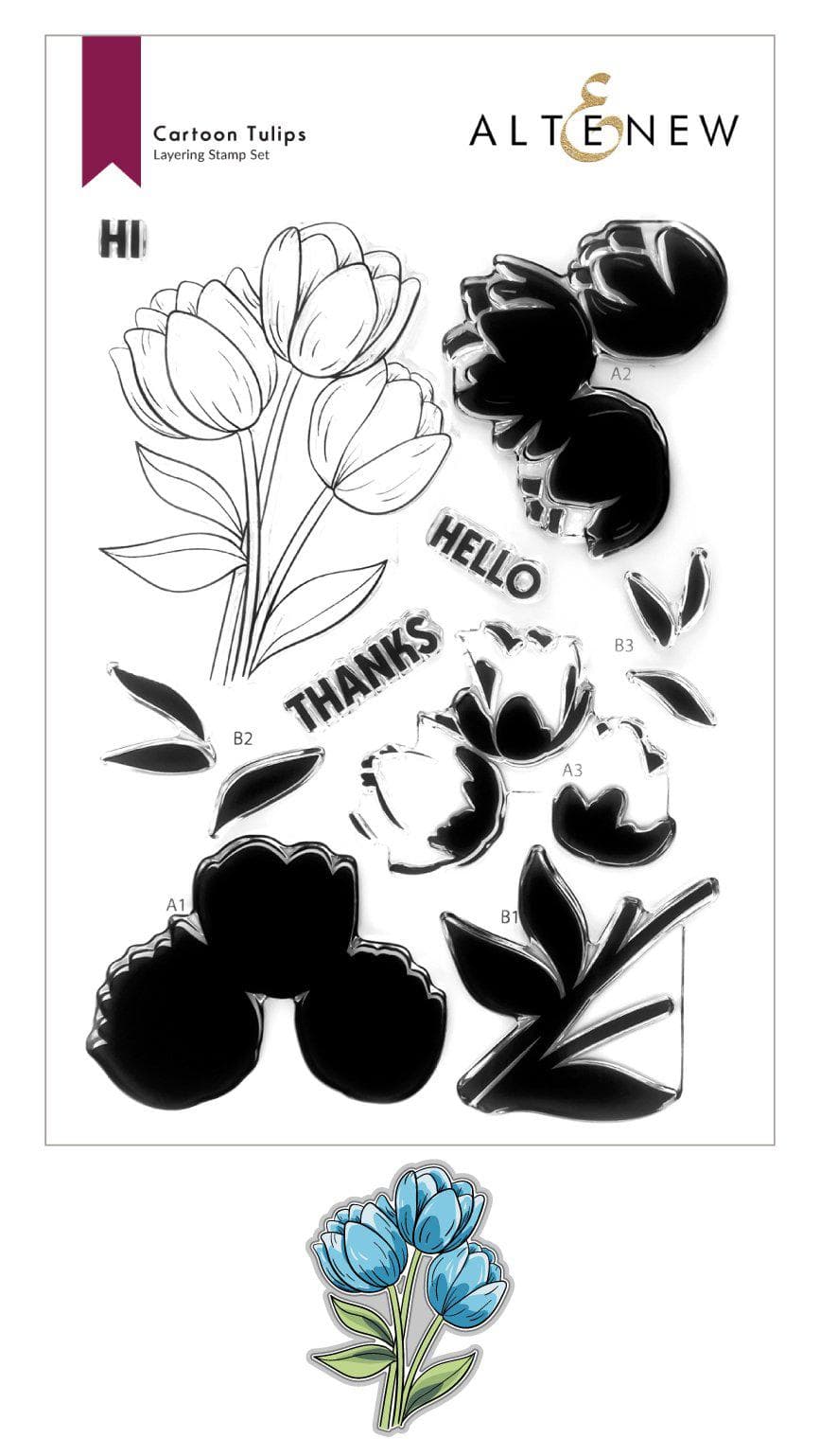 Stamp & Die Bundle Cartoon Tulips