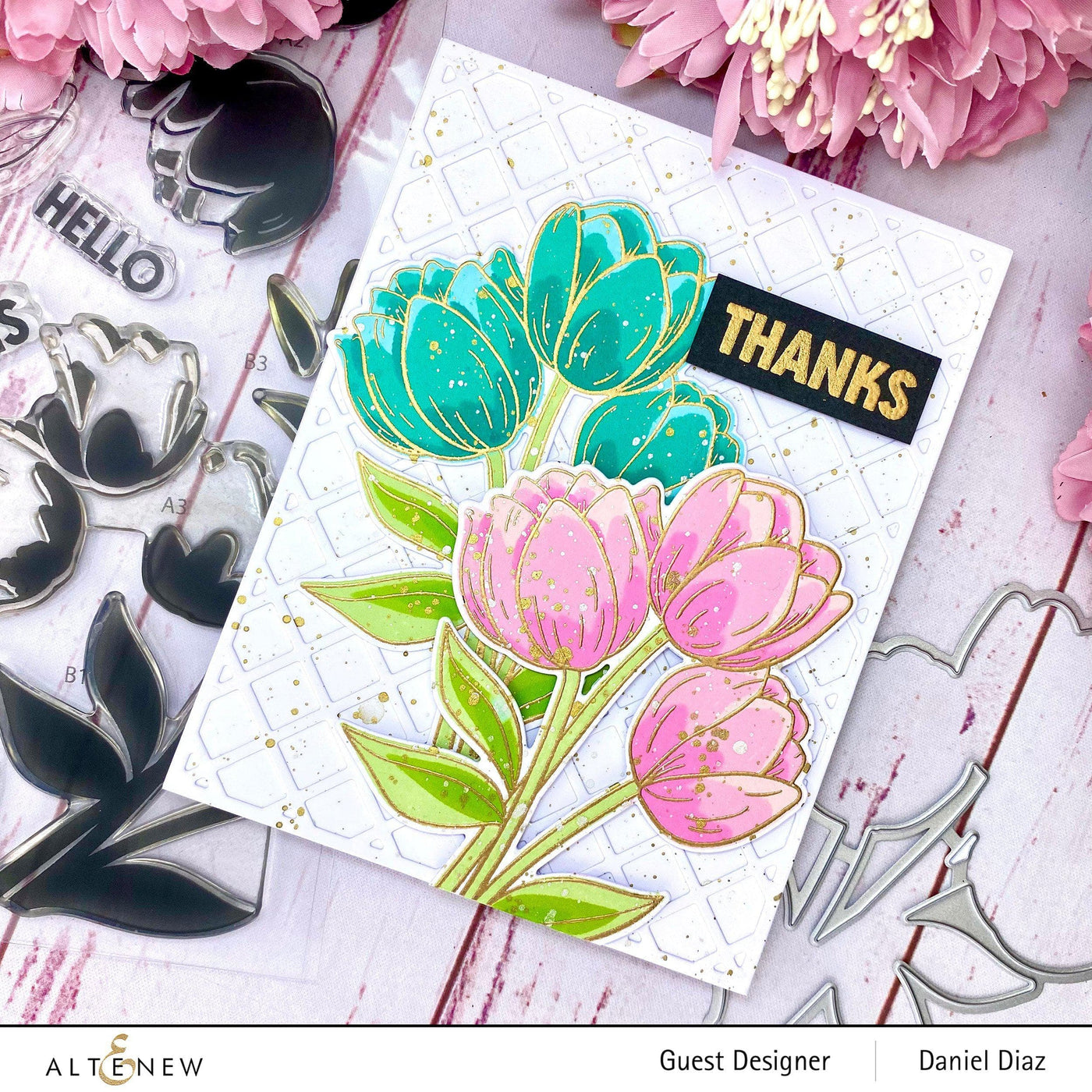 Stamp & Die Bundle Cartoon Tulips