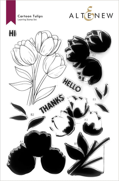 Stamp & Die Bundle Cartoon Tulips