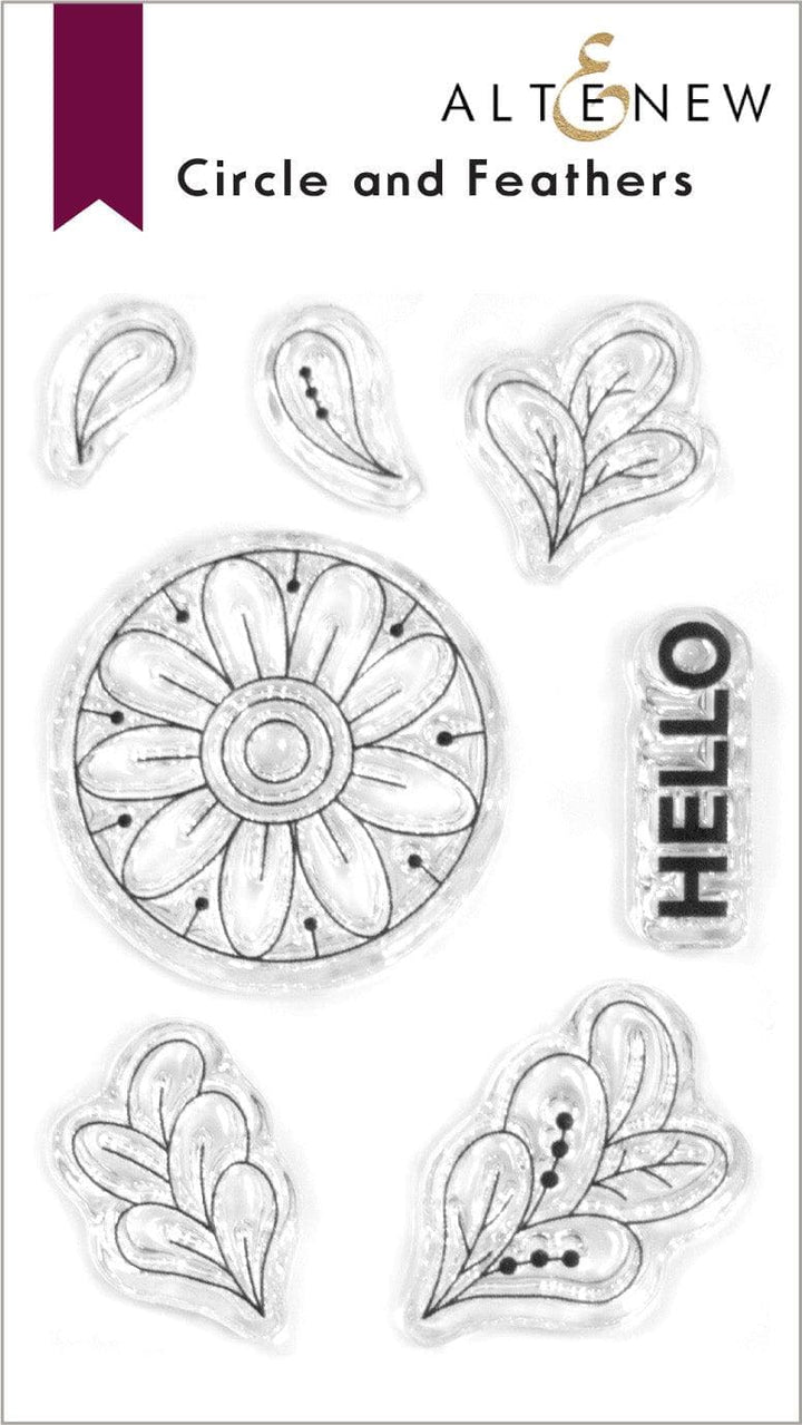 Stamp & Die Bundle Circle And Feathers