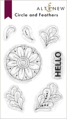 Stamp & Die Bundle Circle And Feathers