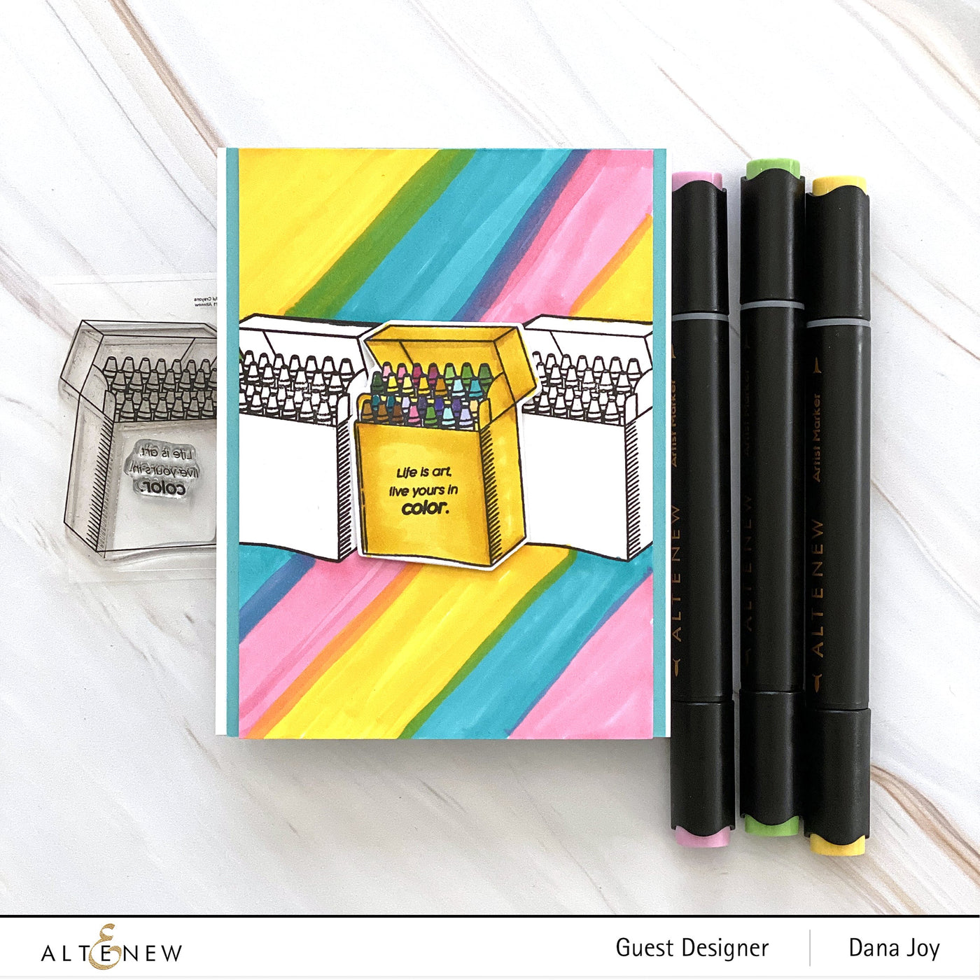 Stamp & Die Bundle Colorful Crayons