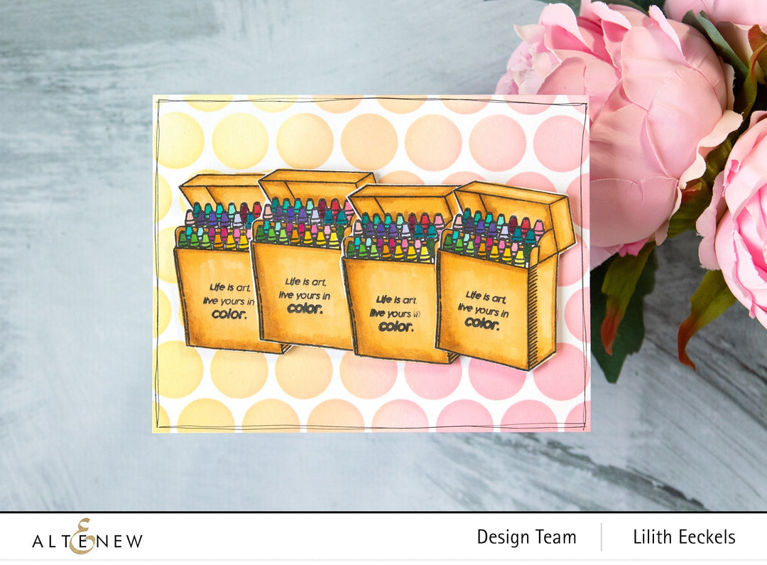 Stamp & Die Bundle Colorful Crayons